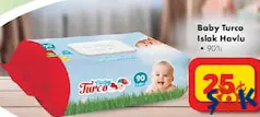BABY TURCO ISLAK HAVLU MENDİL 90'LI BABY TURCO ISLAK HAVLU MENDİL 90'LI